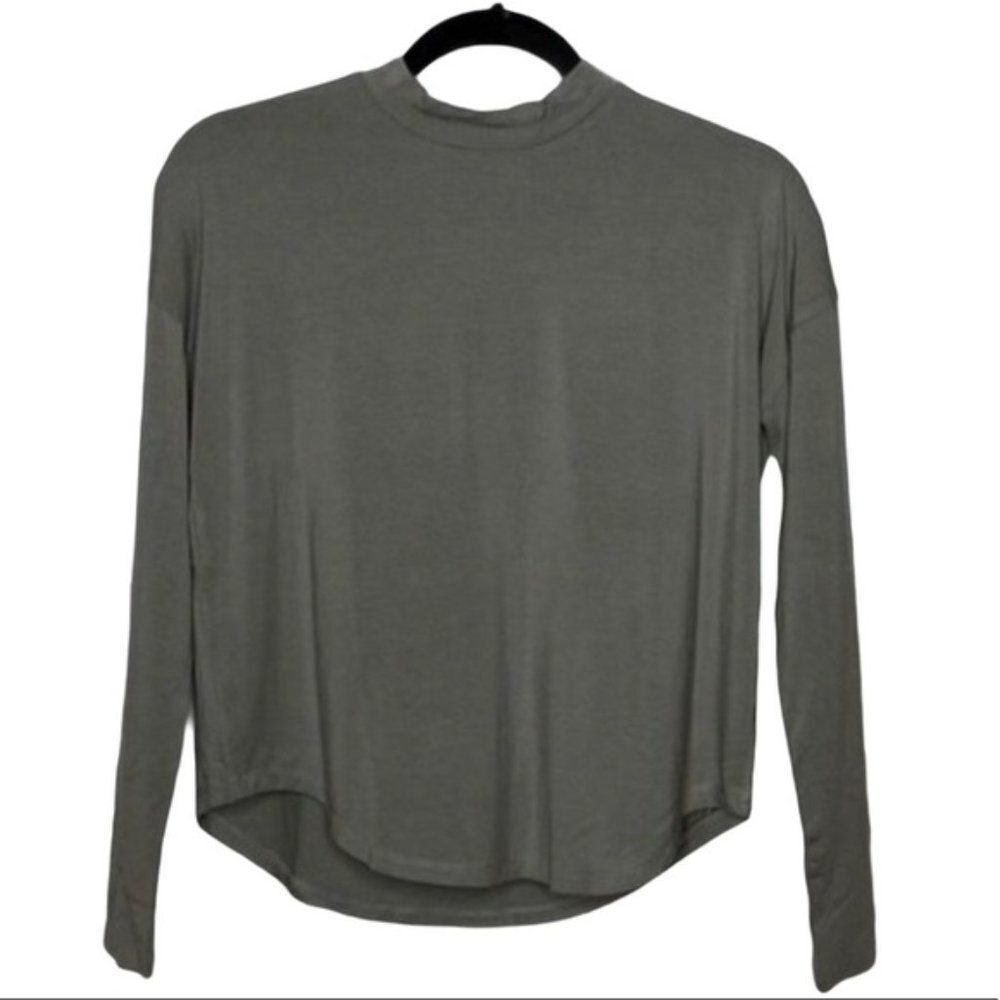 Madewell Green Mock Neck Shirt Size XXS Y